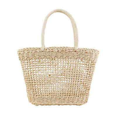 

Tailored Women 2019 New Hollow Straw Bag Fashion Woven Shoulder Bag Casual Beach Handbag