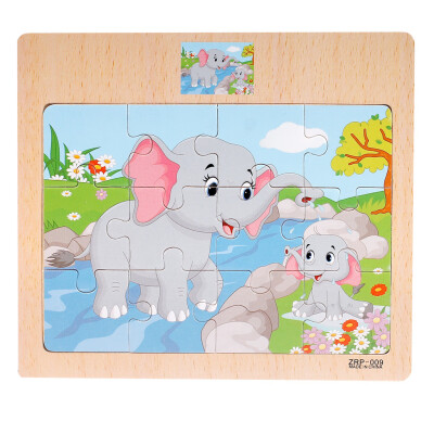 

Tailored Wooden Jigsaw Puzzle toy Children Cartoon Animal Traffic Learning Puzzle Toys