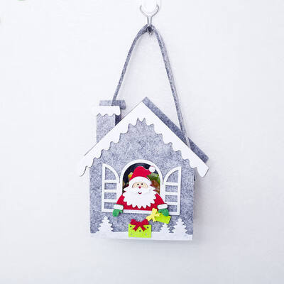

Merry Christmas Gift Bag Treat Candy Bag with Handle Portable Candy Gift Wrap Xmas Party Supplies Decorations
