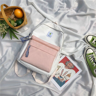 

Japanese double shoulder bag female bump color junior high school students bag female Korean version ulzzang high school student b