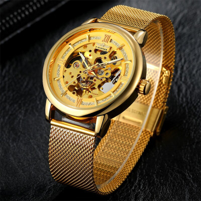 

Gobestart T-WINNER Fashion Hollow Luxury Design Business Fashion Mens Mechanical Watch