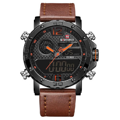 

NAVIFORCE NF9134 Quartz Fashion Watch Men Watches Top Brand Luxury Male Clock Business Military Dual Display 30M Waterproof Wrist