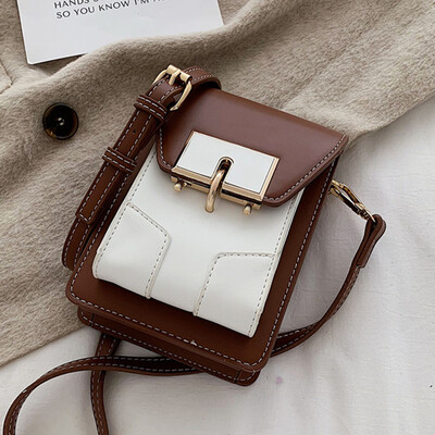 

Summer small fresh 2019 new fashion Joker shoulder Messenger bag women spell color lock small square bag tide