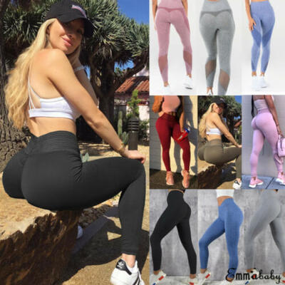 

Women Sport Pants High Waist Yoga Fitness Leggings Running Gym Scrunch Trousers