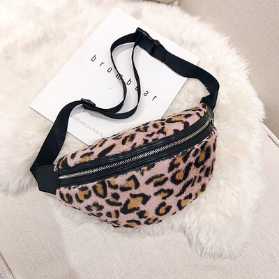 

Tailored Women Fashion Leopard Plush Waist Bag Large Capacity Crossbody Bag Chest Bags