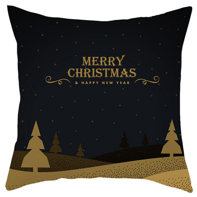 

Tailored Merry Christmas Short Plush Pillowcase Sofa Pad Set Home Decoration 18x18 Inch