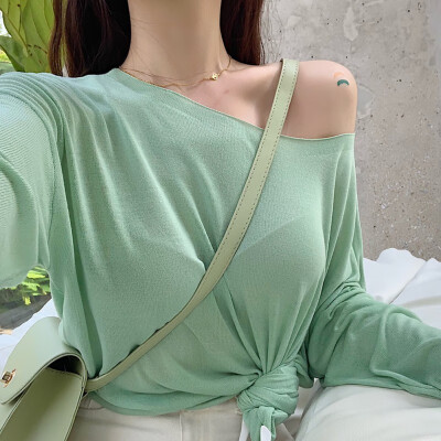 

Basic T Shirt Women Long Sleeve off shoulder Tops Spring Autumn Tee Shirt Women Korean Style T-Shirt Cotton Tshirt