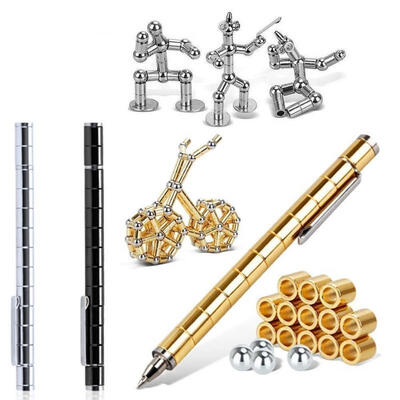 

Silver Gold Polar style Modular Neodymium Magnetic Pen With Stylus 12 Balls