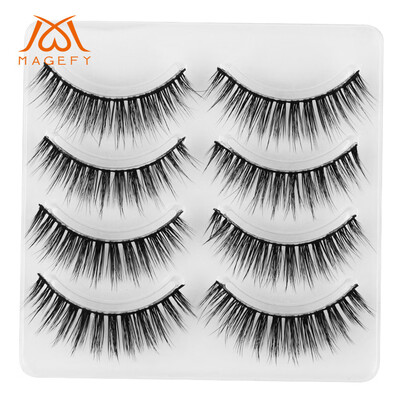 

〖Follure〗4Pair Luxury 3D False Lashes Fluffy Strip Eyelashes Long Natural Party