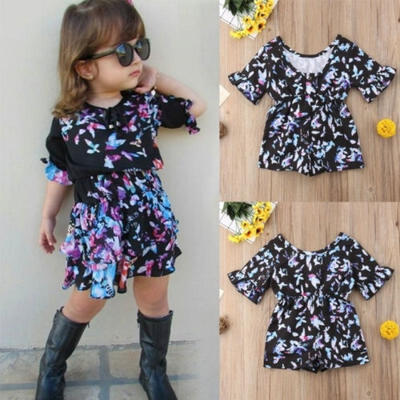 

Newborn Kid Baby Girl Floral Clothes Jumpsuit Romper Bodysuit Sunsuit Outfit Set