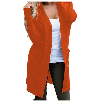 

Toponeto Womens Long Jackets Autumn Solid Ladies Coat Outwear Cardigan