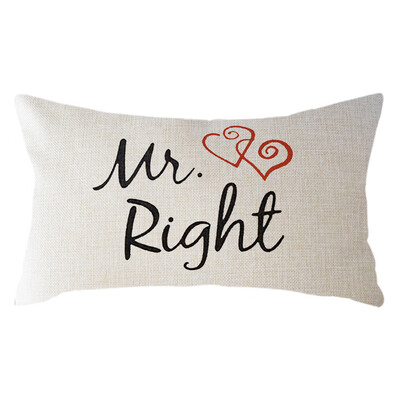 

〖Follure〗Minimalist Valentines Day Pillow Case Linen 30x50cm Cushion Cover Home Decor