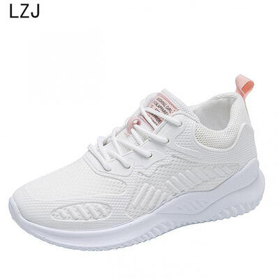 

2019 Women Casual Shoes Fashion Sneakers Breathable Mesh Walking Lace Up Flat Zapatos De Mujer Platform Air Mesh Summer Chunky