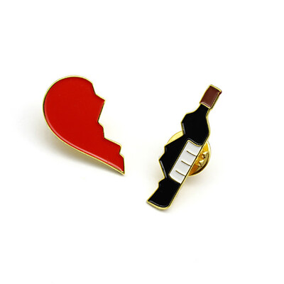 

2019 Love wine stitching alloy drip brooch brooch-picture color brooch women girl gifts