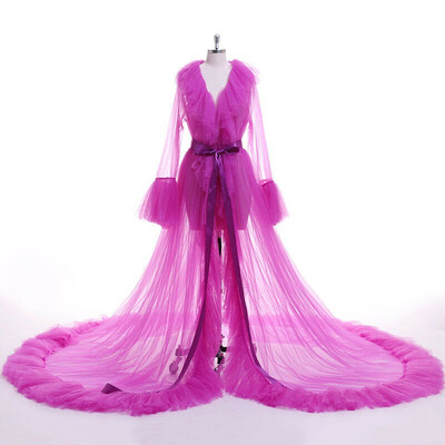 

Women Sexy Lingerie Long Lace Dress Sheer Gown See Through Kimono Robe Sleepwear