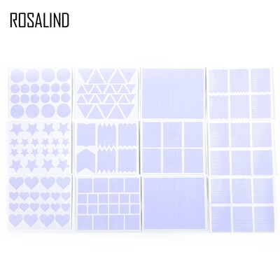 

12 Sheetsset Nail Art Hollow Laser Sticker Stars French Gel Polish Nail Tip Fashion Template 3D Vinyls Nail Decals Kit
