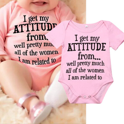 

Newborn Infant Baby Girl Funny Letter Romper Jumpsuit Soft Clothes Outfits 0-18M