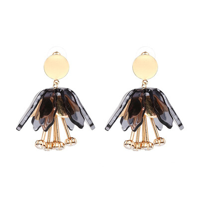 

JURAN Big Hanging Earing Summer 2018 Women Leaf Crystal Jewelry Dangle Flower Acrylic Bridal Large Statement Earring F1205-1