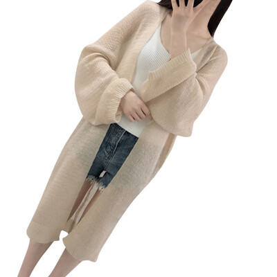 

Toponeto Fashion Women Cardigan Long Sleeve Thin Coat Pure Color Leisure Blouse