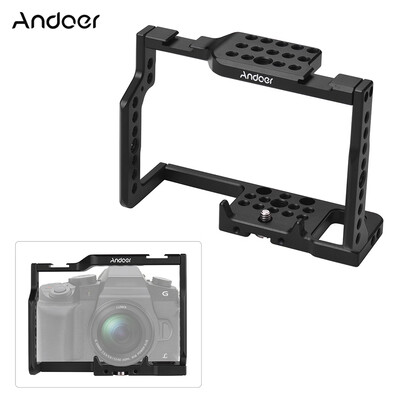 

Andoer G85 Aluminum Alloy Camera Cage Top Handle Kit with Many 14"&38" Mounting Holes 2 Cold Shoe Socket for Panasonic G85