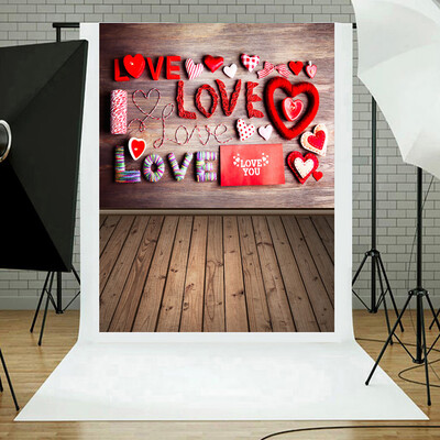 

Gobestart Valentines Day Love Heart Photography Backdrop Vinyl Photo Background Prop Gift