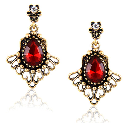 

New design wholesale vintage crystal earrings fashion statement stud earrings for women fashion earrings jewelry e0241hun