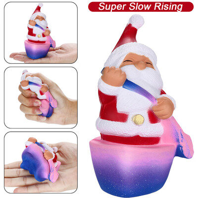 

YIWULASquishies Galaxy Santa Claus Toy Slow Rising Fruits Scented Stress Relief Toys