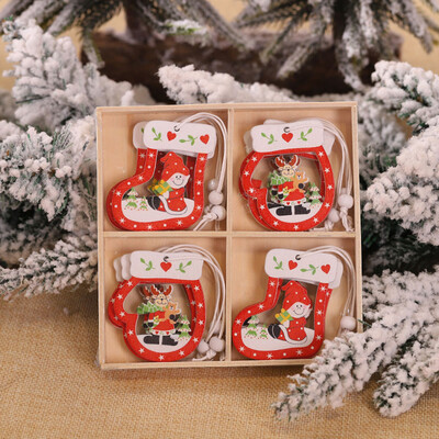 

Siaonvr 12PC Christmas Snowflakes Wooden Pendants Xmas Tree Ornaments Home Hanging Decor