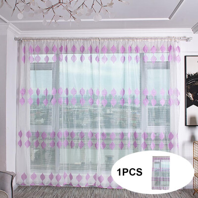 

Gobestart Trees Sheer Curtain Tulle Window Treatment Voile Drape Valance Fabric