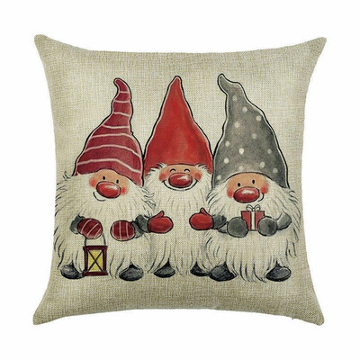 

〖Follure〗Christmas Pillow Case Santa Cotton Linen Sofa Car Throw Cushion Cover Home Decor