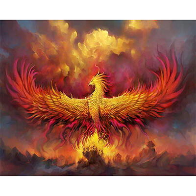 

5D DIY Full Drill Diamond Painting Fire Phoenix Cross Stitch Embroidery Kit