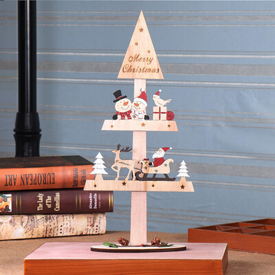 

Toponeto Christmas Home Decor Gifts Creative Painted Christmas Wooden Tabletop Decoration
