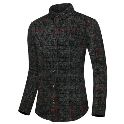 

Tailored Mens Casual Button Turn-Down Collar Slim Fit Long Sleeve Top Shirt Blouse