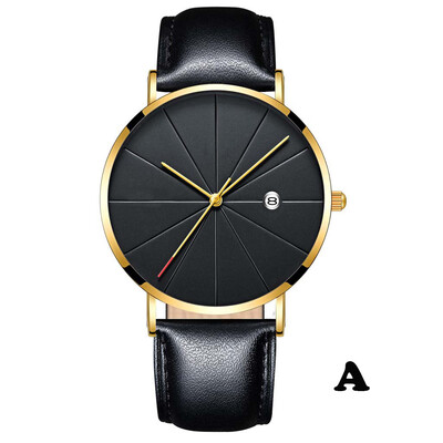 

Gobestart Simple And Unobtrusive Business Leather Strap Casual Mens Quartz Watch