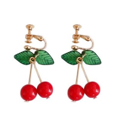 

Sweet fruit fresh cherry eardrop female fashion youth beautiful girl students earrings