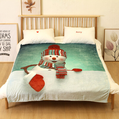 

Tailored Christmas Blanket Flannel Fabric Sofa Bed Blanket 150X200CM