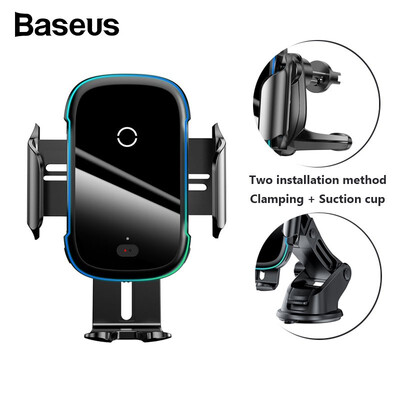 

Baseus Electric infrared induction wireless charger for car 15W QI fast charging holder for Iphone 11HUaweiSamsung