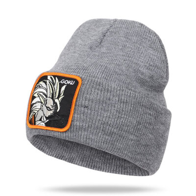 

redCherry Anime Winter Hats Dragon Ball Z Embroidery Skull Beanies Hat Cap Hip Hop Knitted Hat