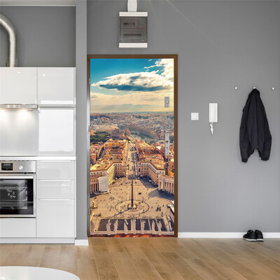

Toponeto Door Sticker Decorative Painting Bedroom Living Room TV Wall Decoration