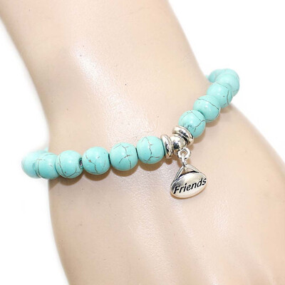 

European Hot Turquoise Beaded Chic Bracelet Stylish Bohemian 2018 Handmade Turquoise Bracelets Beaded Charm Bracelets