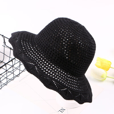 

Hat Spring Summer Korean Edition Travel Pot Cap Pure mesh fisherman hat Women foldable Beach Hat sunshade cap
