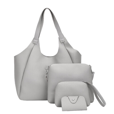 

Tailored Women Four Set Handbag Shoulder Bags Four Pieces Tote Bag Crossbody Wallet
