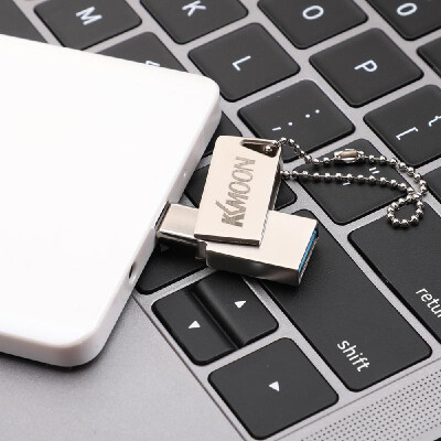 

KKmoon USB Flash Drive USB30 Type-C Mini Portable U Disk 64GB Pendrives Pen Drive Silver for Phone PC Laptop