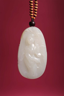 

WANYANSHAOHUA Xinjiang Hetian seed material sheep fat white jade jewelry pendants18354-18358