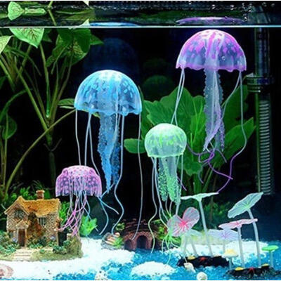 

Decor Jellyfish Aquarium Decoration Artificial Glowing Effect Fish Tank Ornament