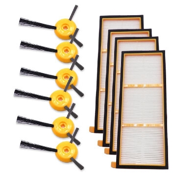 

Replacement Parts 6Pcs Side Brushes 4Pcs Filters Cleaning Brush for Shark ION RV700 RV720 RV750 RV750C RV755