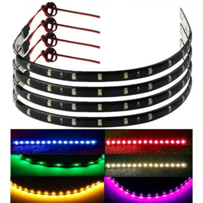 

4x 30cm 15-LED Car Trucks Motor Grill Flexible 6 colors Waterproof Light Strips