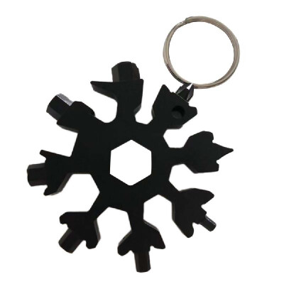 

18 in 1 Snowflake Multi-tool Pocket Tool Spanner Hex Wrench Bottle Opener Multifunction Key Ring MultiTool Multipurpose Tool for C