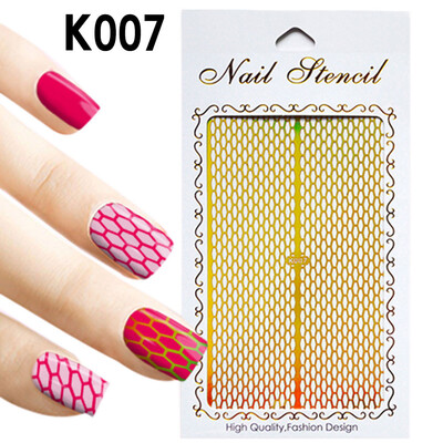 

Toponeto 1Pc Irregular Hollow Nail Art Vinyls Stencil Stickers Manicure