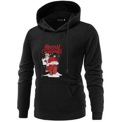 

Women Christmas Sweatshirt Claus And Letter Printed Hoodie Long Sleeve